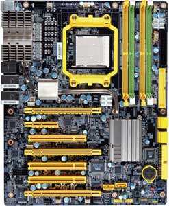 DFI LANPARTY UT 790FX-M2R/G Motherboard, Supports AMD  Phenom / Athlon 64 X2 / Athlon 64 FX / Athlon 64 / Sempron processor in the Socket AM2, AMD 790FX chipset, 3 x PCIe x16 (run x16 and x8), 1 x PCIe x1, 3 x 32-bit 33MHz PCI, DDR2, Dual LAN, USB, IDE, SATA2, RAID, Firewire, Audio, SPDIF, Crossfire Ready, ATX Form Factor