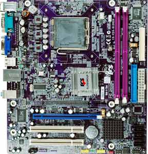ECS 945GZT-M  Motherboard, Supports Intel® Core2 Duo / Pentium Dual Core / Pentium D / Pentium 4 / Celeron D Processors in the Socket  LGA 775, Intel® 945GZ chipset, 1 x PCIe x16 (run x4), 2 x 32-bit 33MHz PCI, DDR2, LAN, USB, IDE, SATA2, Video, Audio, SPDIF, Micro-ATX Form Factor