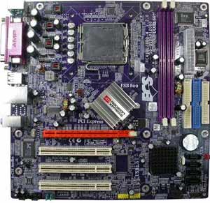 ECS RC410L/800-MGF(V2.0) Motherboard, Supports Intel ® Pentium 4/ Celeron D/ Pentium D processor in the Socket  LGA 775, ATI ® RC410L chipset, 1 x PCIe x16,  3 x 32-bit 33MHz PCI, DDR2, LAN, USB, IDE, SATA, RAID, Video, Audio, SPDIF, Firewire, Micro-ATX Form Factor