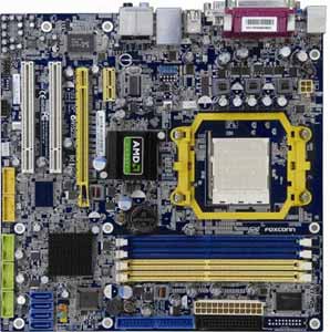 Foxconn A690GM2MA-8KRS2H Motherboard, Supports Socket AM2 for AMD Athlon 62 x2 Dual core / Athlon 64FX / Athlon 64 / Sempron processors, AMD 690G chipset, 1 x PCI Express X16, 1 x PCI Express x1, 2 x 32-bit 33MHz PCI, DDR2,  LAN, USB, IDE, SATA2, RAID, Video (DVI & Tv Out & VGA), Audio, SPDIF, Micro-ATX Form Factor