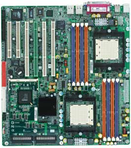 AMD  ® 8111 chipset, 4 x PCI-X 64bit/66~100MHz Slots, 2 x PCI 32bit/33MHz slots, DDR, Dual LAN, USB, IDE, SCSI, RAID, Video, ATX Form Factor, Gigabyte GA-7A8DRH Motherboard, Support Dual AMD ® Opteron 200 series Processors in socket 940