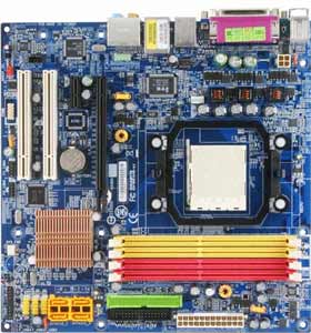 Gigabyte GA-M61PM-S2 Motherboard, Supports Support AMD Athlon 64 FX/ Athlon 64 X2 Dual-Core/ Athlon 64/ Sempron processor, nVidia GeForce 6100 chipset, 1 x PCI Express X16, 1 x PCI Express X1, 2 x 32-bit 33MHz PCI, DDR2, LAN, USB, Firewire, IDE, SATA2, RAID, Audio, SPDIF, Video, Micro- ATX Form Factor