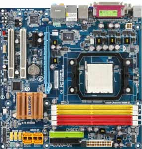 Gigabyte GA-M68SM-S2 Motherboard, Support for Socket AM2 for AMD Athlon 64 FX / Athlon 64 X2 Dual-Core / Athlon 64 / Sempron processor in Socket AM2, NVIDIA® GeForce 7025   chipset, 1 x PCI Express X16,  1 x PCI Express x1, 2 x 32-bit 33MHz PCI, DDR2, LAN, USB, IDE, SATA2, RAID, Video, DVI, Audio, SPDIF, Firewire, Micro-ATX Form Factor