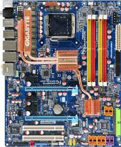 Gigabyte GA-X38-DQ6 Motherboard, SSupport for an Intel ® Core 2 Extreme processor/ Intel ® Core 2 Quad processor/ Intel ® Core 2 Duo processor/ Intel ® Pentium processor Extreme Edition/ Intel ® Pentium D processor/ Intel ® Pentium 4 processor Extreme Edition/ Intel ® Pentium 4 processor, Intel ® X38  chipset, 2 x PCI Express X16,3   x PCI Express x1, 2 x 32-bit 33MHz PCI, DDR2, Dual LAN, USB, IDE, SATA2, eSATA, RAID, Firewire, Audio, SPDIF, ATX Form Factor