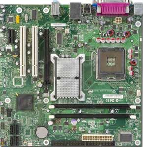 Intel D945GCL Motherboard, Support Intel Core 2 Duo/ Pentium D/ Pentium 4/ Celeron D processor in LGA 775  package, Intel® 945G chipset, 1 PCI-E x16, 1 PCI-E x1, 2 PCI 32 bits, DDR2, LAN, USB, SATA2, RAID, Audio, Video, Micro ATX  Form Factor 