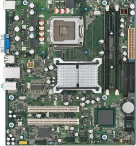 Intel D945GCPE Motherboard, Support Intel Core 2 Duo/ Pentium Dual-Core/ Pentium D/ Pentium 4/ Celeron 400 Series/ Celeron D Processor, Intel ® 945GC chipset, 2 PCI 32 bits, DDR2, LAN, USB, IDE, SATA2, Audio, Video, Micro-ATX Form Factor 