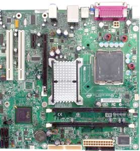 Intel D946GZISSL Motherboard, Support Intel Core 2 Duo/ Pentium Dual-Core/ Pentium 4/ Celeron 400 Series Processor in LGA 775,  Intel ® 946GZ chipset, 1 PCI-E x16, 1 PCI-E 1x, 2 PCI 32 bits, DDR2, LAN, USB, IDE, SATA2, Video, Audio, Micro-ATX Form Factor 