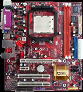 PC CHIPS A13G+ (V3.0) Motherboard,Socket AM2 for AMD Athlon 64 FX/Athlon 64 x2 Dual-core/Athlon 64/Sempron processor, NVIDIA MCP61S chipset, 1 PCI-E  8X, 1 PCI-E  1X, 2 x PCI,  1 x CNR, DDR2 DIMM,  LAN, USB, IDE, SATA, Video, Audio, Micro ATX Form Factor 