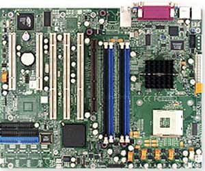 Supermicro P4SCT Motherboard, Single mPGA478 ZIF Sockets,Supports an Intel ® Pentium ® 4 processor Extreme Edition, Supports an Intel ® Pentium ® 4 processor with 1M, Supports an Intel ® Celeron ® processor with 128KB, Intel ® 875P  chipset, 1 8x AGP Pro, 3x 64-bit 66MHz PCI-X, 2x 32-bit 33MHz PCI, DDR DIMM Up to 4 GB, LAN, USB, SATA,  RAID, Video, ATX Form Factor