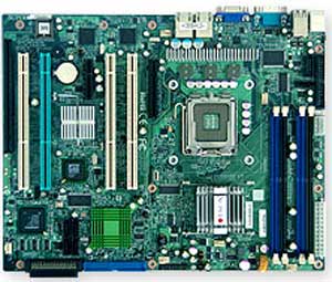 Supermicro PDSM4+ Motherboard, Single LGA775 ZIF Socket, Supports an Quad-Core Intel ® Xeon ® 3200, Dual-Core Intel ® Xeon ® 3000,  Quad-Core Intel ® Core2 Extreme, Intel ® Core 2 Quad, Core2 Duo, Pentium ® 4, Pentium ® D, Celeron ® D, Intel 3010 chipset, 1 (x8) PCI-E, 1 (x4) PCI-E, 2x 64-bit PCI-X 133MHz, 2x 64-bit 100MHz, DDR2 DIMM Up to 8 GB, Dual LAN, USB, IDE, SATA, SCSI, RAID, Video, ATX Form Factor