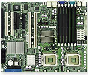 Supermicro X7DVL-E Motherboard, Chipset Intel ® 5000V (Blackford VS), Dual 771-pin LGA Sockets, Supports up to two Intel ® 64-bit Xeon ® processor(s), 1 (x8) PCI-e slot, 1 (x4) PCI-e (using x8), 2x 64-bit 133/100MHz, 2x 32-bit 33MHz PC, DDR2 DIMM Up to 16 GB, Dual LAN, USB, IDE, SATA,  IPMI, RAID, Video, ATX Form Factor
