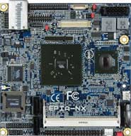 VIA EPIA NX15000G Motherboard, VIA C7 1.5GHz NanoBGA2, Chipset VIA CX700M2, 1 DDR 533 SODIMM Up to 1 GB, 1x mini-PCI slot, 2x UltraDMA 133/100/66 Connector, 2 SATA connectors, VIA VT1708A High Definition Audio Codec, Integrated VIA UniChrome Pro II 3D/2D AGP, lVIA VT6107 10/100Mbps, Nano-ITX (8 layers)