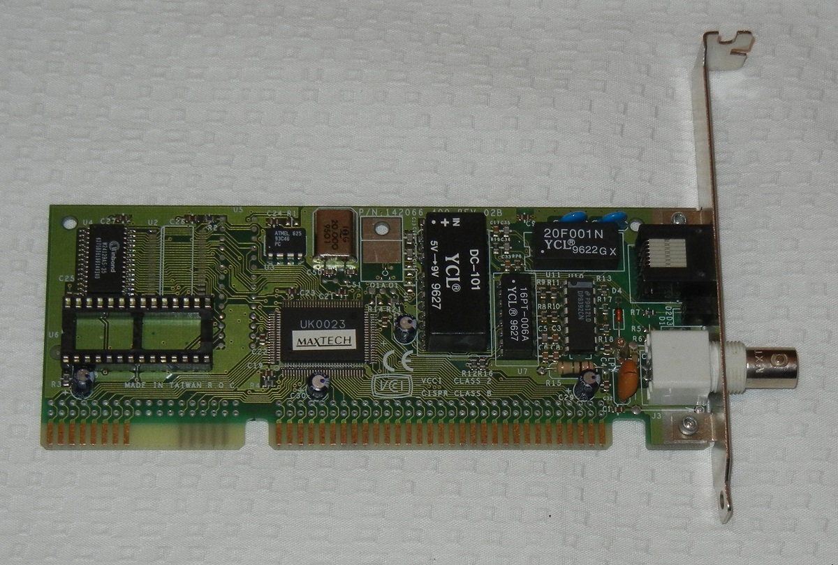 16-bit ISA card with BNC port Maxtech NXP-16BT
