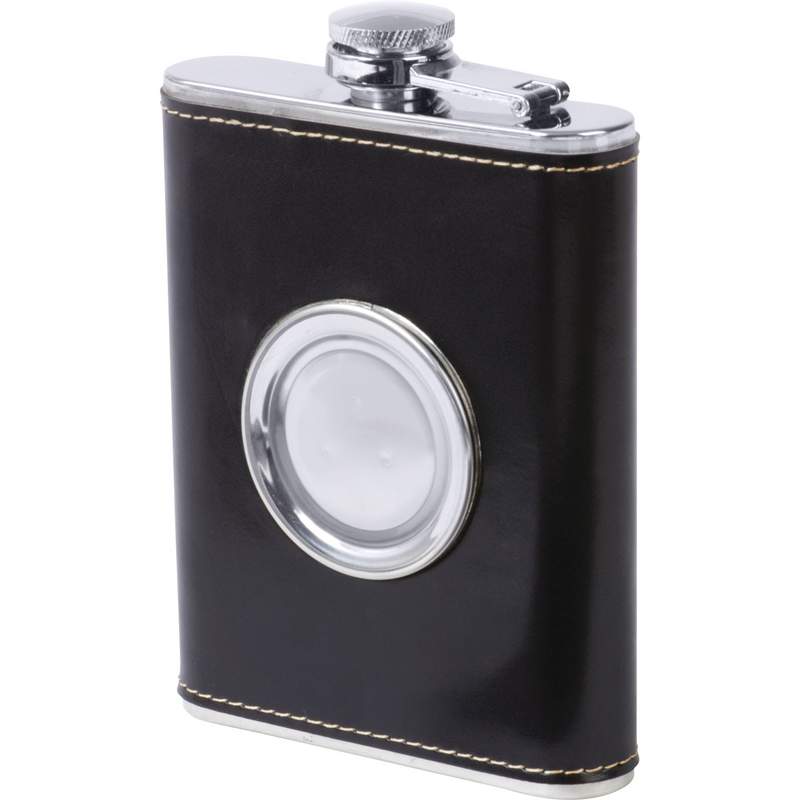 Stainless Steel Flask with Built-In Cup