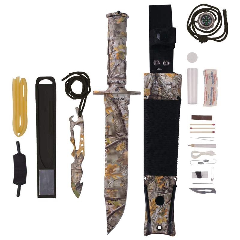 MOSSBERG Camo Survival Knife, Preppers Kit, Survival Kit