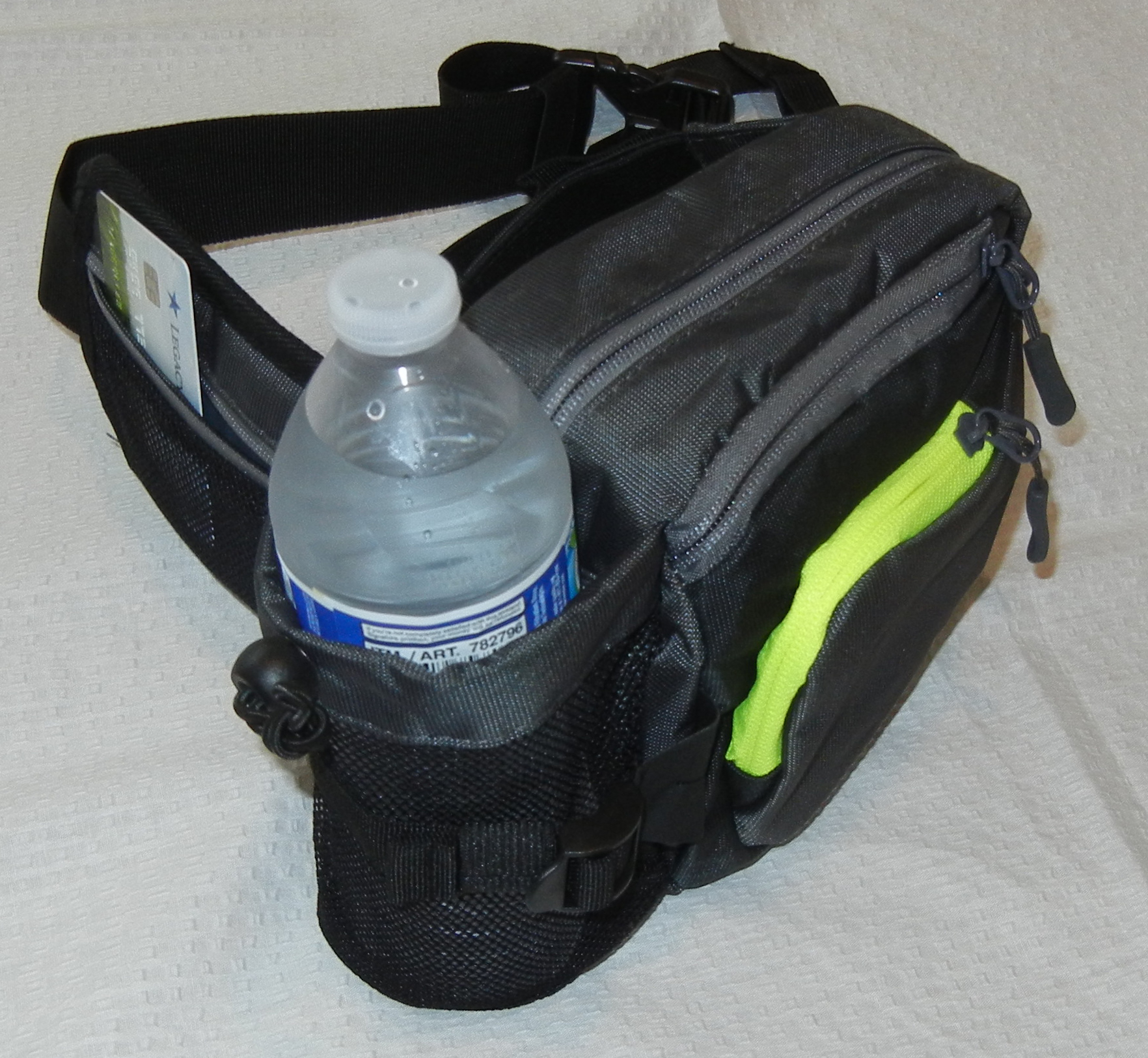 Waist Bag / Fanny Pack With Water Bottle Holder 4 pockets