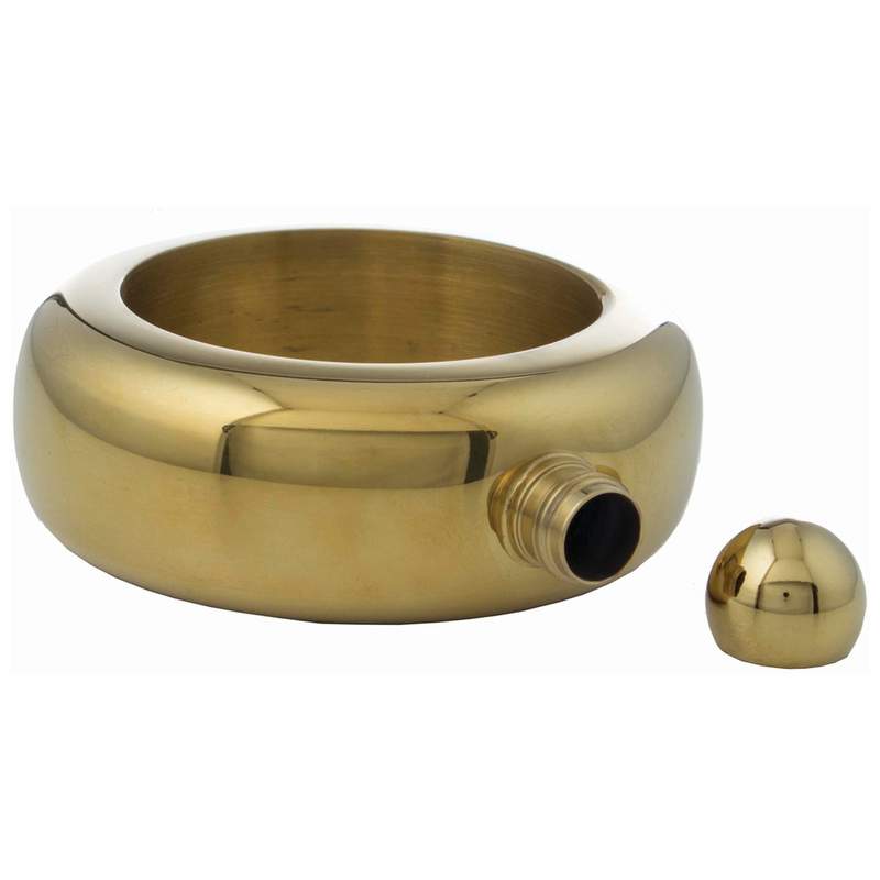 Gold Tone Stainless Steel Bracelet Flask