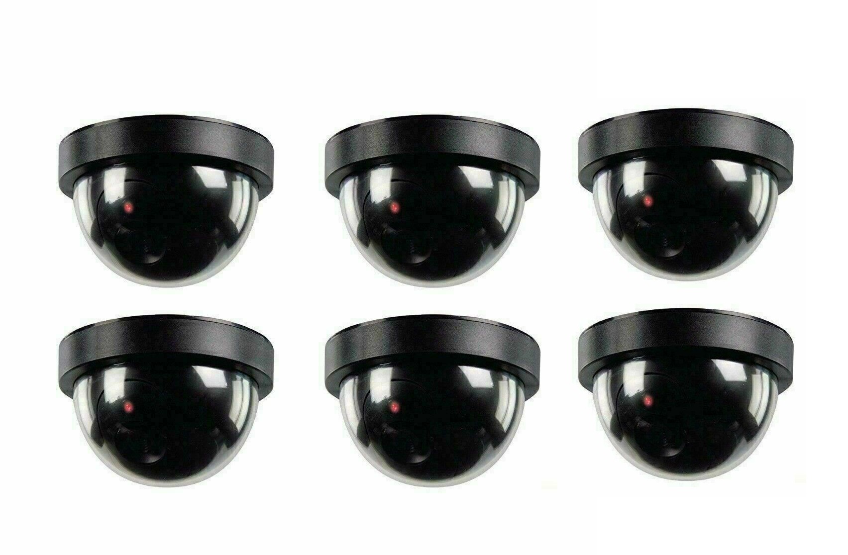6 Pack Dummy Surveillance Camera - Dome Style