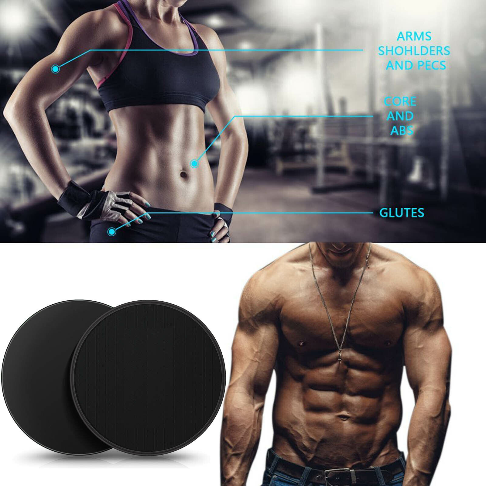 Gliding Discs - Fitness Discs For Home Workout or Gym use