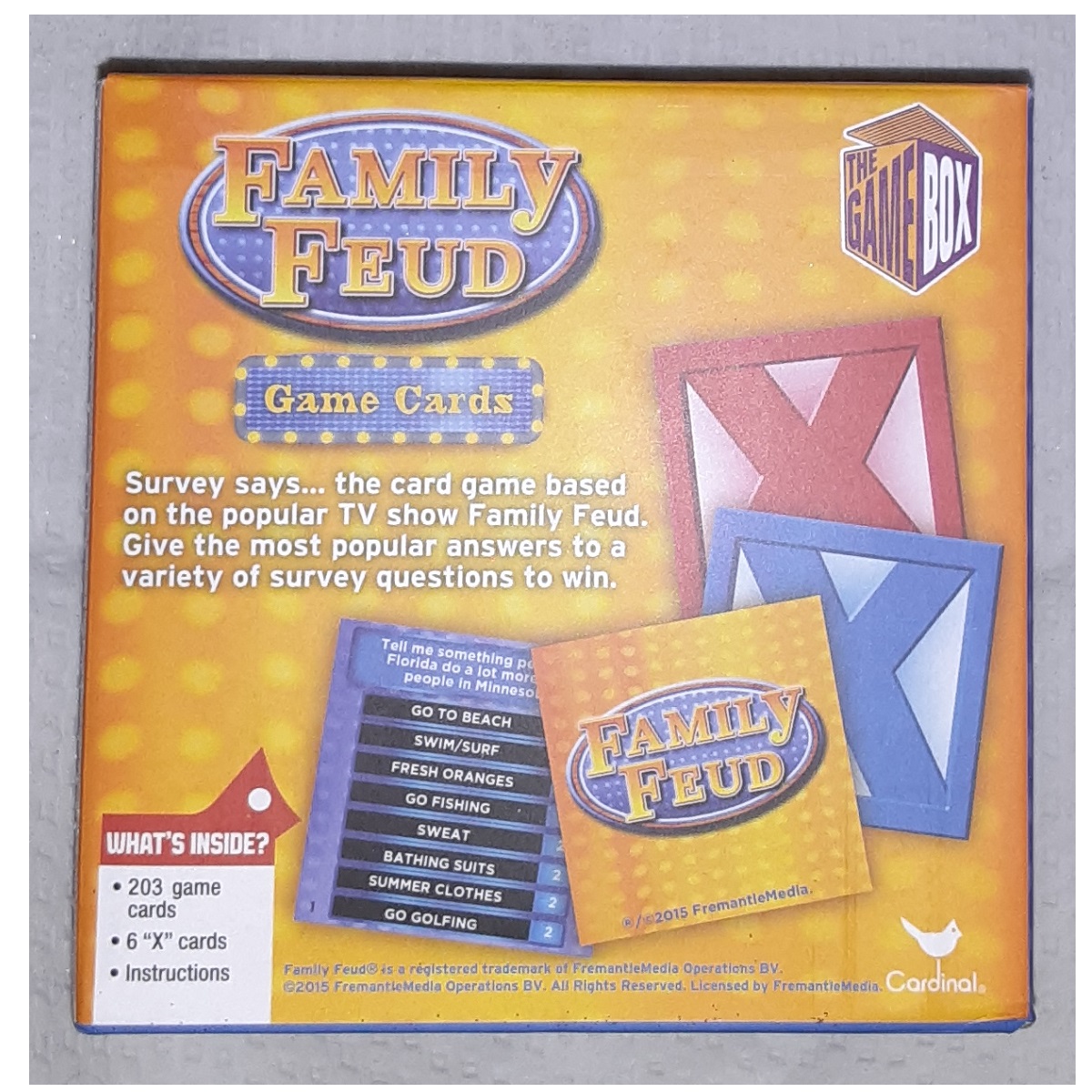 Family Feud Game Cards