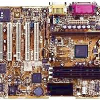 Asus P3W slot 1 motherboard with 6 PCI slots,