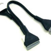 Vantec Rounded Floopy Cabling | 24" Black Floppy Cable 