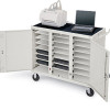Bretford Notebook Storage Cart-24 Non-UL Listed-LAP24ERBBA-GM Ships Fully Assembled