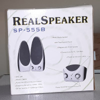 Real Speaker SP-555B Basic Computer Speakers - Multi-Media Speakers