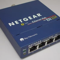 EN104 with BNC Port (New) AUI backbone support 10Base-T Ethernet 4 Port Hub.