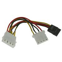 Interloper  Y-Cable, Molex 4-pin Male to SATA Power Female and 