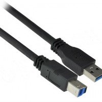 Interloper  3ft USB 3.0 A Male to B Male Cable - Black 