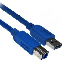 Interloper  10ft USB 3.0 A Male to B Male Cable - Blue 