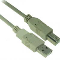 6ft USB 2.0 A Male to B Male Cable - Beige