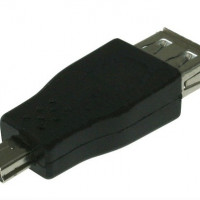 InterVideo  USB A-F to mini 5 pin A-M - Black 