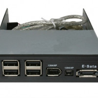 Interloper  F/P 3.5 inch Internal USB 2.0 4 Port Hub, Firewire 