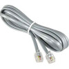 5 Pack - Lot of 5 - 6ft Telephone Line Cord Cable,6P4C RJ11 DSL Modem Fax Phone - Satin Phone Jack to Wall Jack wire.
