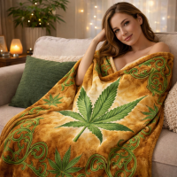 Maxam MARIJUANA LEAF BLANKET