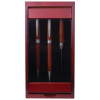 Alex Navarre 3pc Pen, Pencil and Letter Opener in a Wood and Glass Case from the Hanover Collection