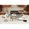 Maxam 28pc 12-Element High-Quality, Heavy-Gauge Stainless Steel Cookware Set