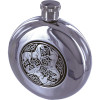 5oz Round Stainless Steel Flask with Celtic Horse