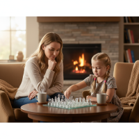 Maxam 33pc Glass Chess Set