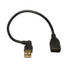 U005-10I 10IN USB EXTENSION CABLE M/F USB 2.0 USB-A LEFT ANGLE TO USB-A