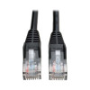 EATON TRIPP LITE SERIES CONNECTIVIT N001-015-BK 15FT CAT5E BLACK PATCH CABLE CAT5 SNAGLESS MOLDED M/M RJ45 350MH