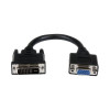 Startech DVIVGAMF8IN 8IN DVI MALE TO VGA FEMALE CABLE ADAPTER DVI-I TO VGA DONGLE