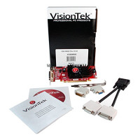 Visiontek 900273 RADEON 4350 SFF 512MB DDR2 2X DVI-I TV OUT W 2X DVI-I TO VGA