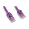 Startech N6PATCH15PL 15FT PURPLE CAT6 ETHERNET CABLE SNAGLESS RJ45 UTP PATCH CABLE CORD