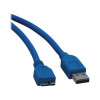 Eaton U326-003 3FT USB CABLE USB A TO MICRO-B USB 3.0 SUPERSPEED DEVICE A/B BLUE
