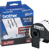 Brother DK2113 CONTINUOUSLENGTHFILMLABELBLK-CLEAR2-3/7