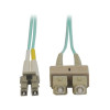 EATON TRIPP LITE SERIES CONNECTIVIT N816-01M 1M 10GB DUPLEX FIBER MMF LC/SC 50/125 LSZH AQUA PATCH