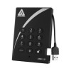 Apricorn A25-3PL256-500 500GB AES-XTS PADLOCK SECURE USB 3.0 256BIT ENCRYPT TAA COMP